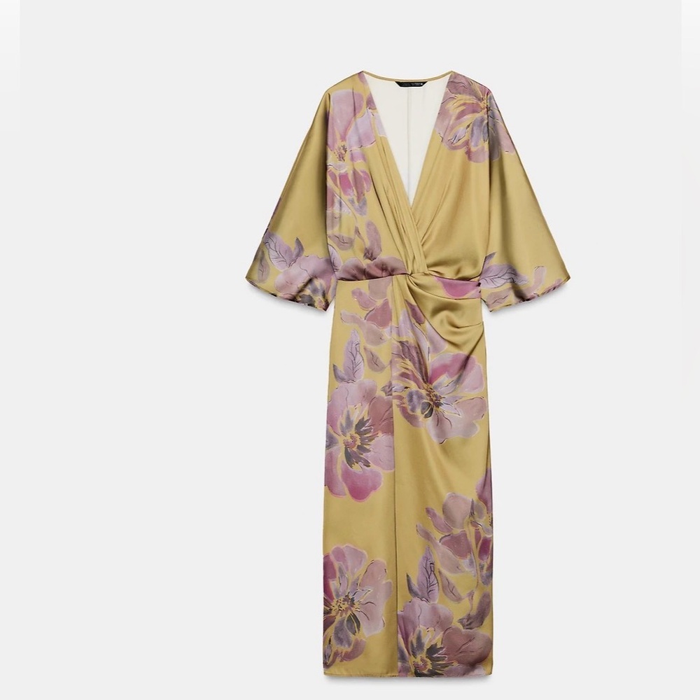 Zara Midi Floral Dress Size S